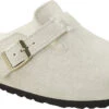 Birkenstock Boston Shearling Lined -Fashion Shoes Store birkenstock boston shearling antique white suede leather shearling 1026192 23025.1732657156