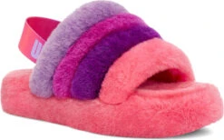 UGG Kids Fluff Yeah Slide -Fashion Shoes Store ugg kids fluff yeah slide pink purple rainbow 1120075k pprb 10829.1647038453