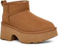 UGG Women's Classic Ultra Mini New Heights -Fashion Shoes Store ugg womens classic ultra mini new heights chestnut 1158311 che 67500.1730734088
