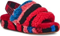 UGG Women's Fluff Yeah Slide Cali Collage -Fashion Shoes Store ugg womens fluff yeah slide cali collage red 1118164 red 40400.1620432827